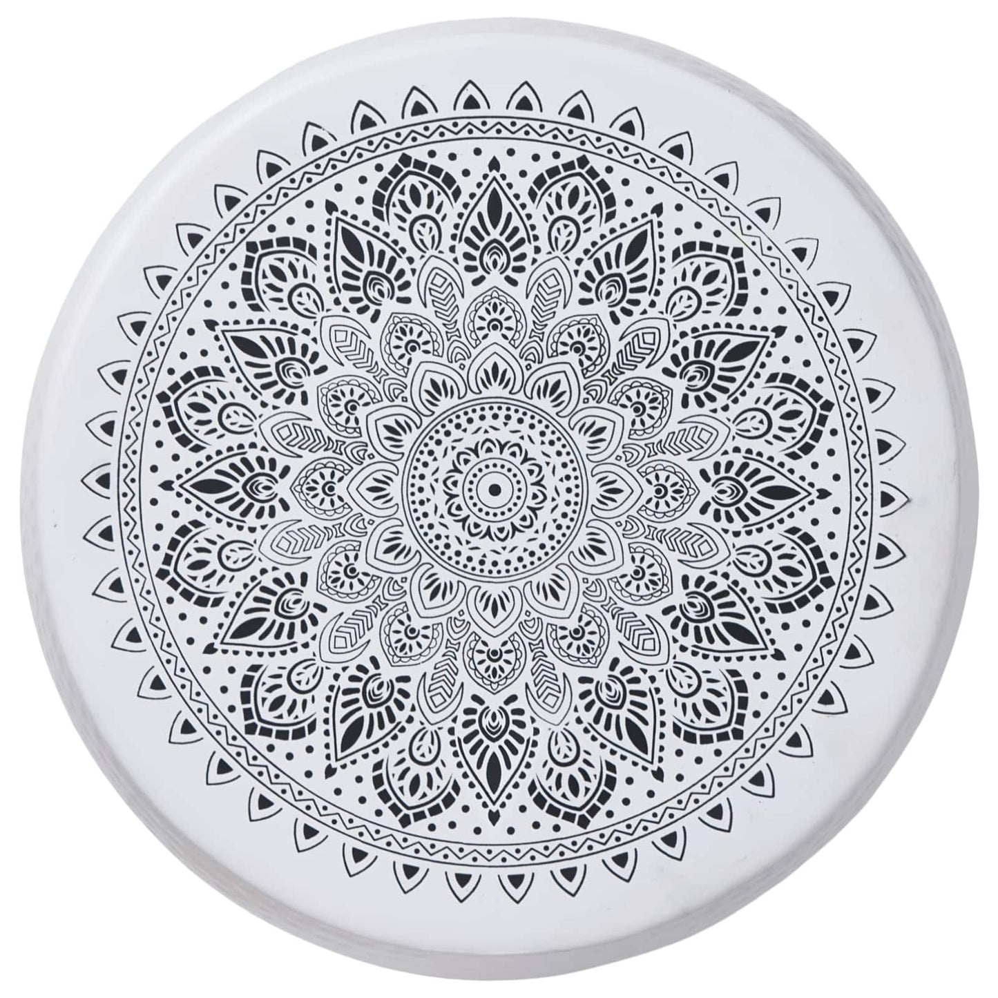 vidaXL Round Coffee Table Hammered White Ø 55 x 55 cm Aluminium