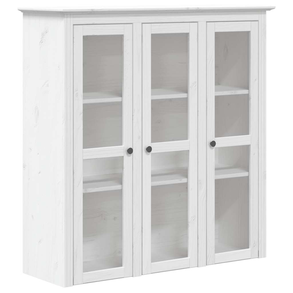 vidaXL Highborad "BODO" White 115.5x43x200.5 cm Solid Wood Pine