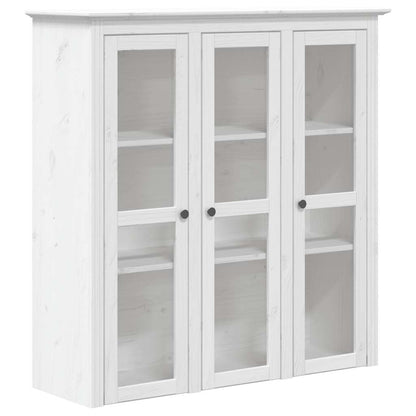 vidaXL Highborad "BODO" White 115.5x43x200.5 cm Solid Wood Pine