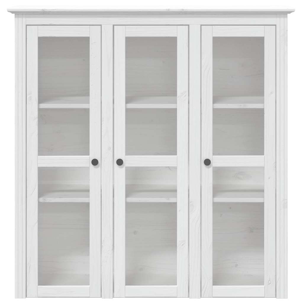 vidaXL Highborad "BODO" White 115.5x43x200.5 cm Solid Wood Pine