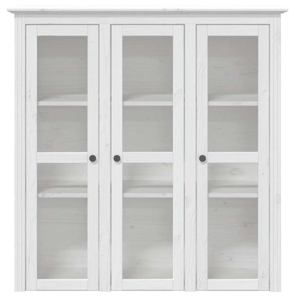 vidaXL Highborad "BODO" White 115.5x43x200.5 cm Solid Wood Pine