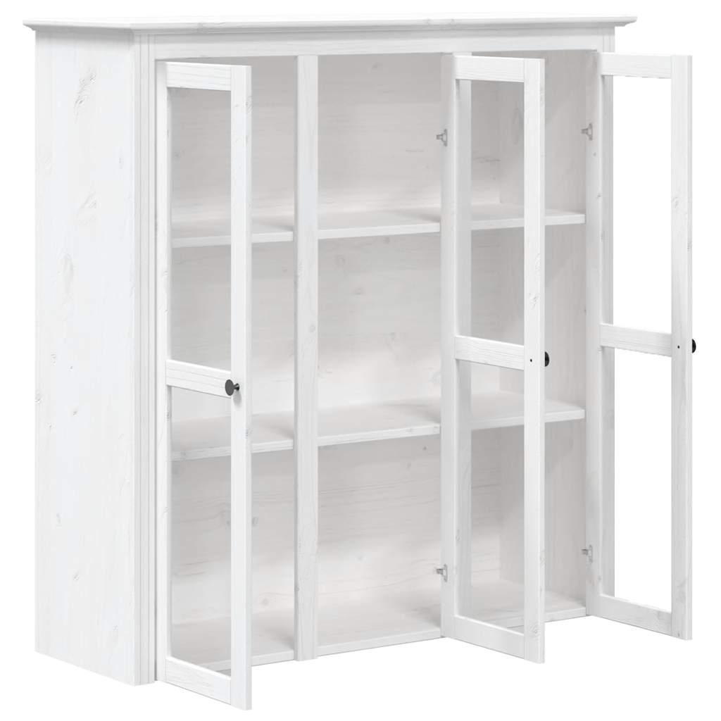 vidaXL Highborad "BODO" White 115.5x43x200.5 cm Solid Wood Pine