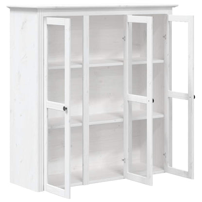 vidaXL Highborad "BODO" White 115.5x43x200.5 cm Solid Wood Pine