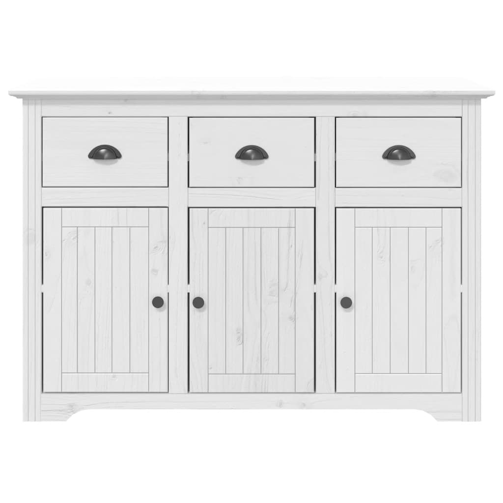 vidaXL Highborad "BODO" White 115.5x43x200.5 cm Solid Wood Pine