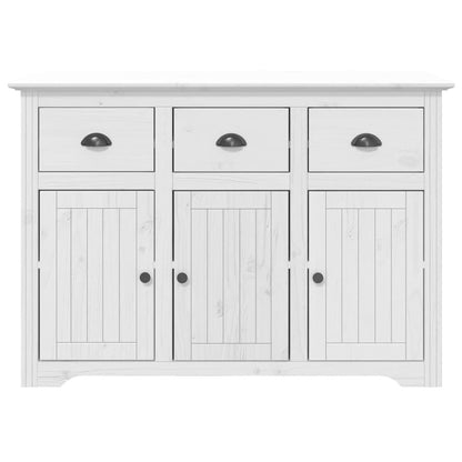 vidaXL Highborad "BODO" White 115.5x43x200.5 cm Solid Wood Pine