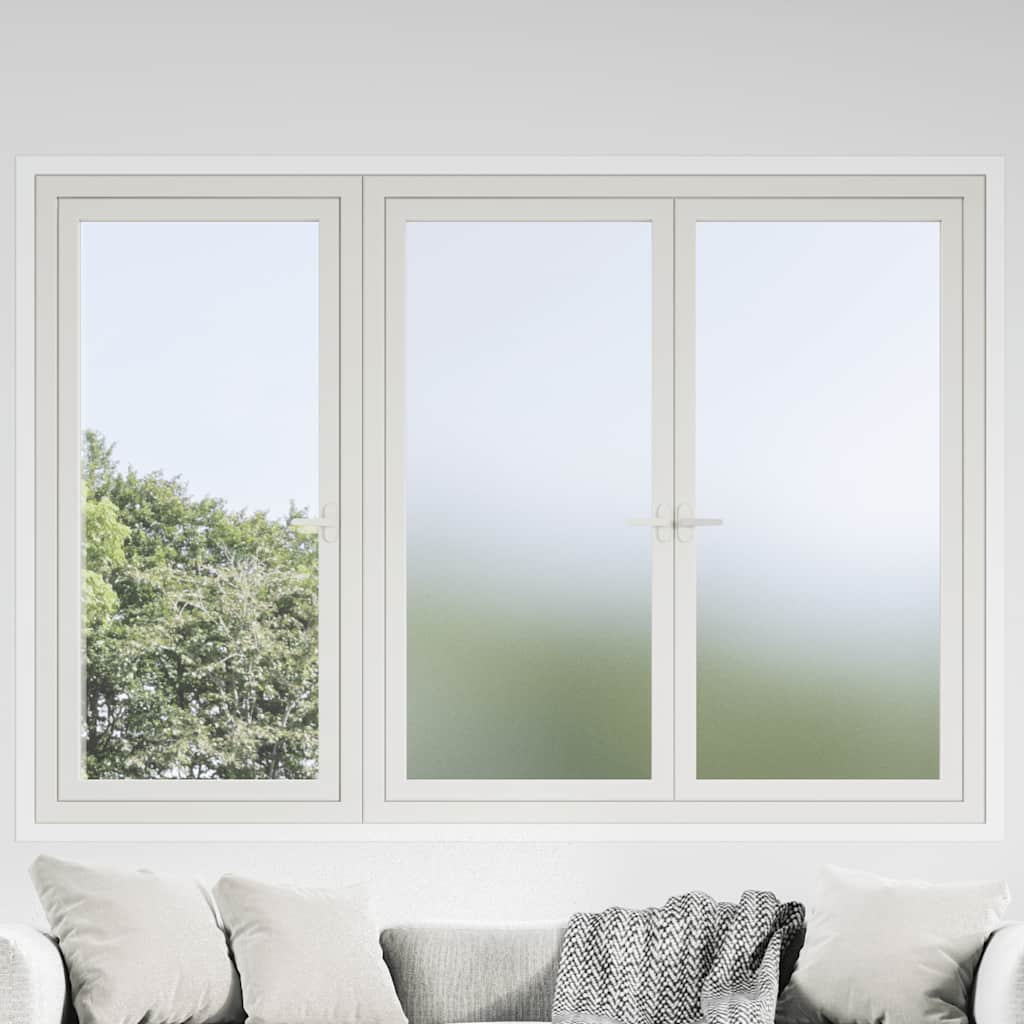 vidaXL Window Films Frosted Grey PVC