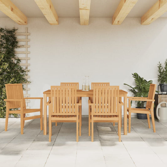 vidaXL Stackable Garden Chairs 6 pcs 56,5x57,5x91 cm Solid Wood Teak