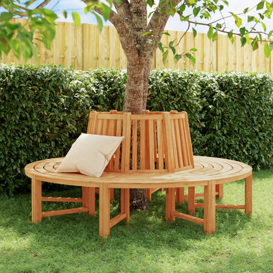 vidaXL Tree Benches 2 pcs Half Round Ø201 cm Solid Wood Teak