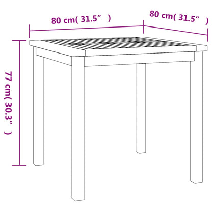 vidaXL 3 Piece Garden Dining Set Solid Wood Teak