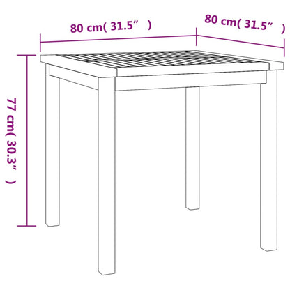vidaXL 5 Piece Garden Dining Set Solid Wood Teak