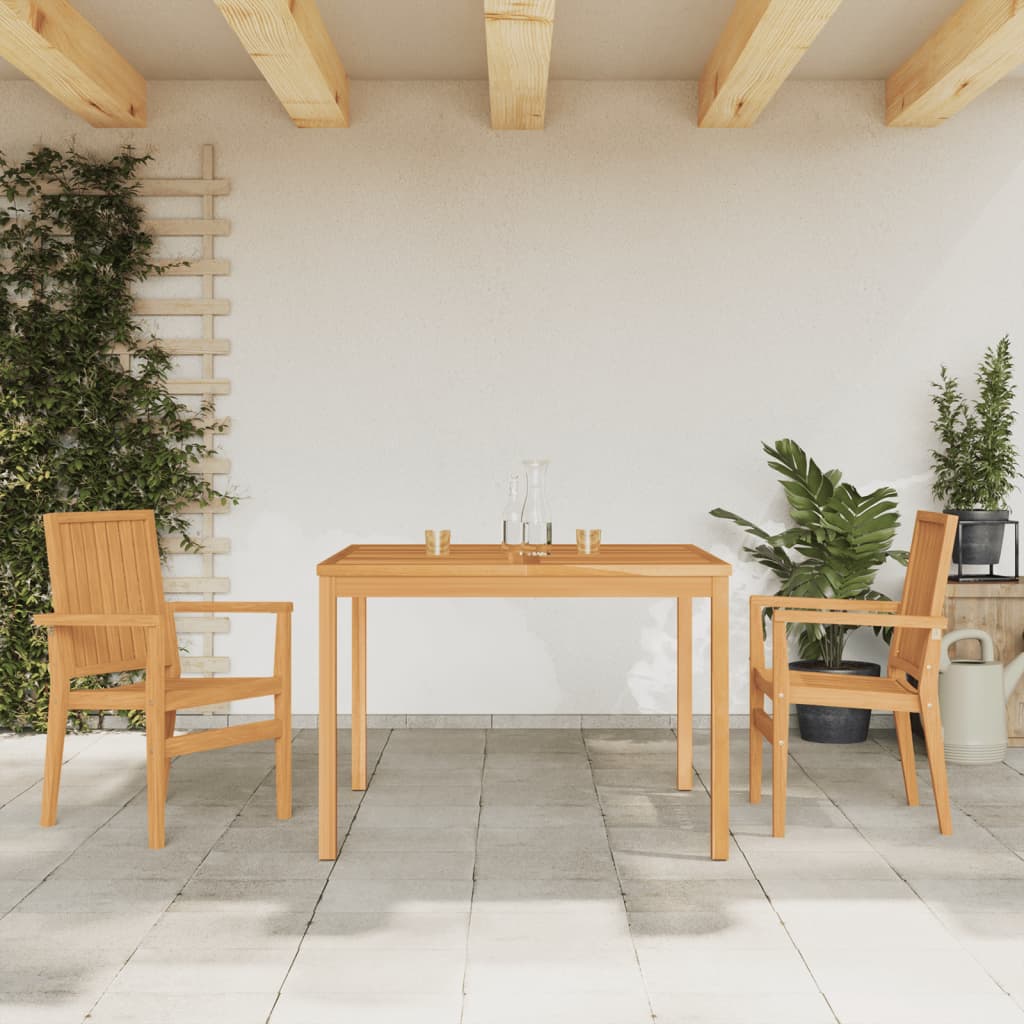 vidaXL 3 Piece Garden Dining Set Solid Wood Teak