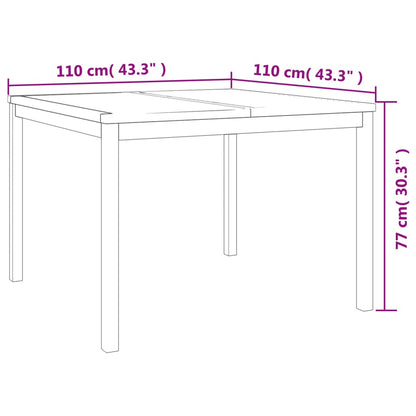 vidaXL 5 Piece Garden Dining Set Solid Wood Teak