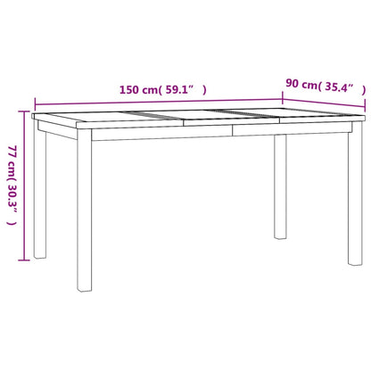 vidaXL 7 Piece Garden Dining Set Solid Wood Teak