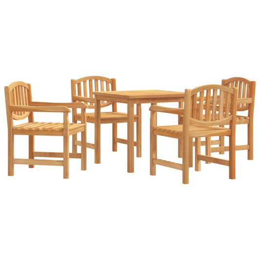 vidaXL 5 Piece Garden Dining Set Solid Wood Teak