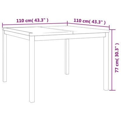 vidaXL 5 Piece Garden Dining Set Solid Wood Teak