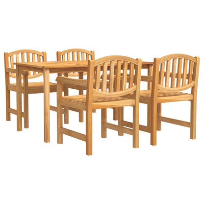 vidaXL Garden Dining Set | Natural Teak | Solid Teak Wood | Medium |  Stackable