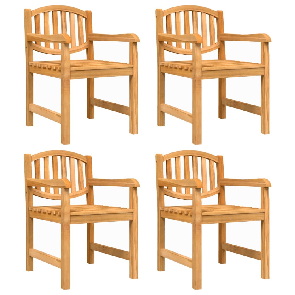 vidaXL Garden Dining Set | Natural Teak | Solid Teak Wood | Medium |  Stackable