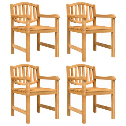 vidaXL Garden Dining Set | Natural Teak | Solid Teak Wood | Medium |  Stackable