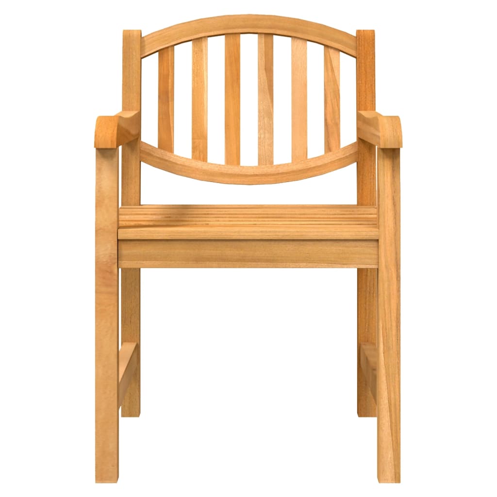 vidaXL Garden Dining Set | Natural Teak | Solid Teak Wood | Medium |  Stackable