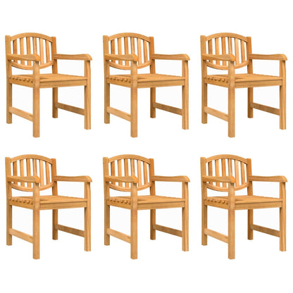 vidaXL Garden Dining Set | Natural Teak | 7 Piece | Stackable | Rectangular