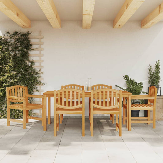 vidaXL Garden Dining Set | Teak | Solid Teak Wood | Large | Stackable