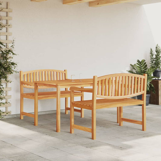 vidaXL Garden Dining Set | Teak | Solid teak wood | Regular | Stackable