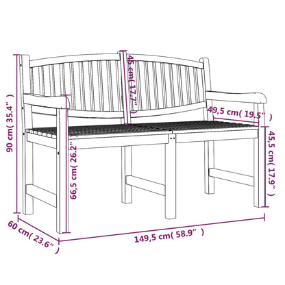 vidaXL Garden Dining Set | Solid teak wood | Large | Stackable