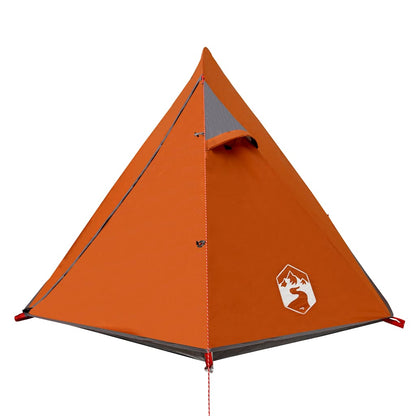 vidaXL Camping Tent Dome 2-Person Grey and Orange Waterproof