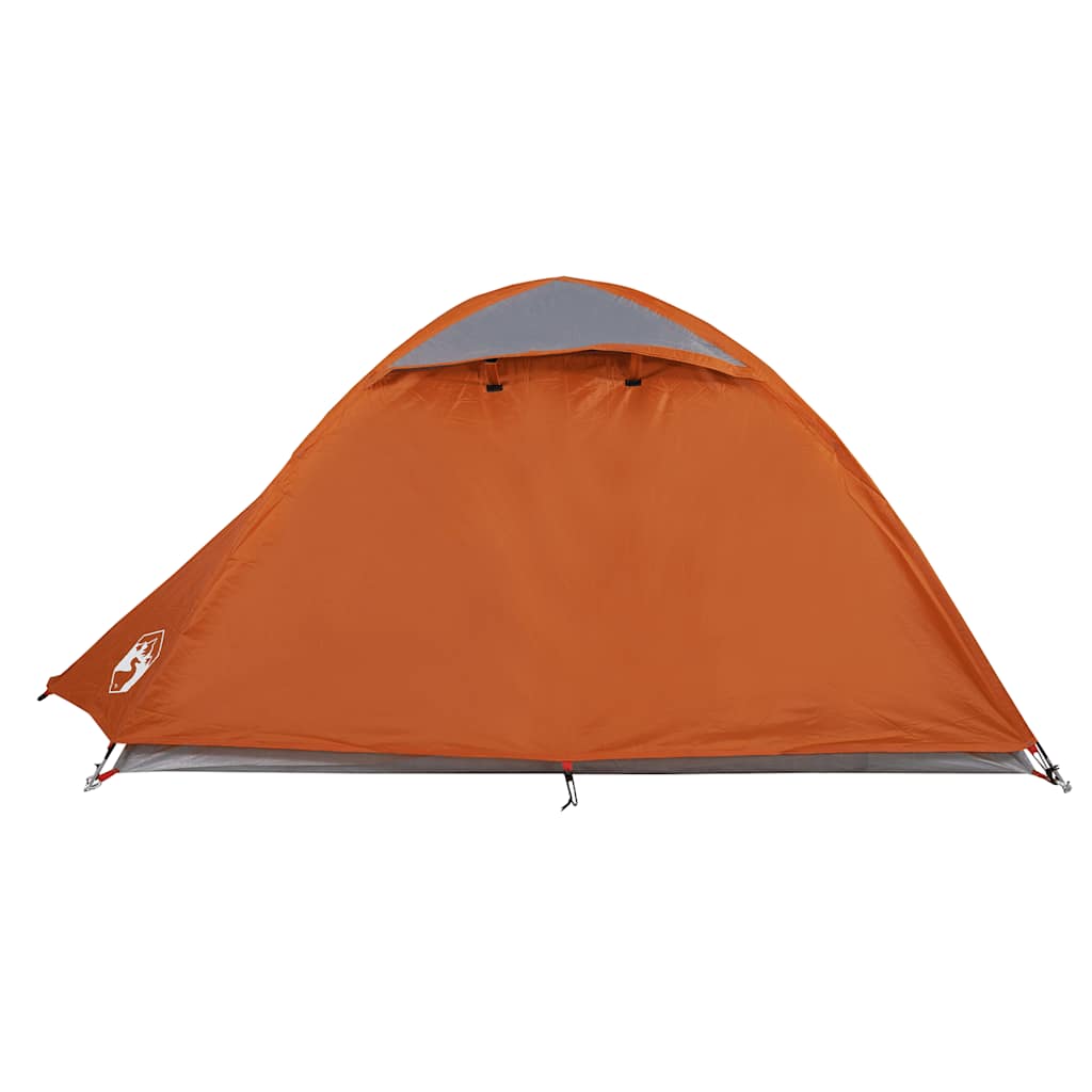 vidaXL Camping Tent Dome 2-Person Grey and Orange Waterproof