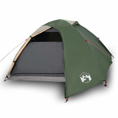 vidaXL Camping Tent Dome 4-Person Green Waterproof