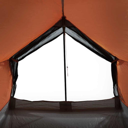 vidaXL Camping Tent 2-Person Grey and Orange Waterproof