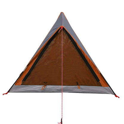 vidaXL Camping Tent 2-Person Grey and Orange Waterproof