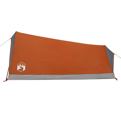 vidaXL Camping Tent 2-Person Grey and Orange Waterproof