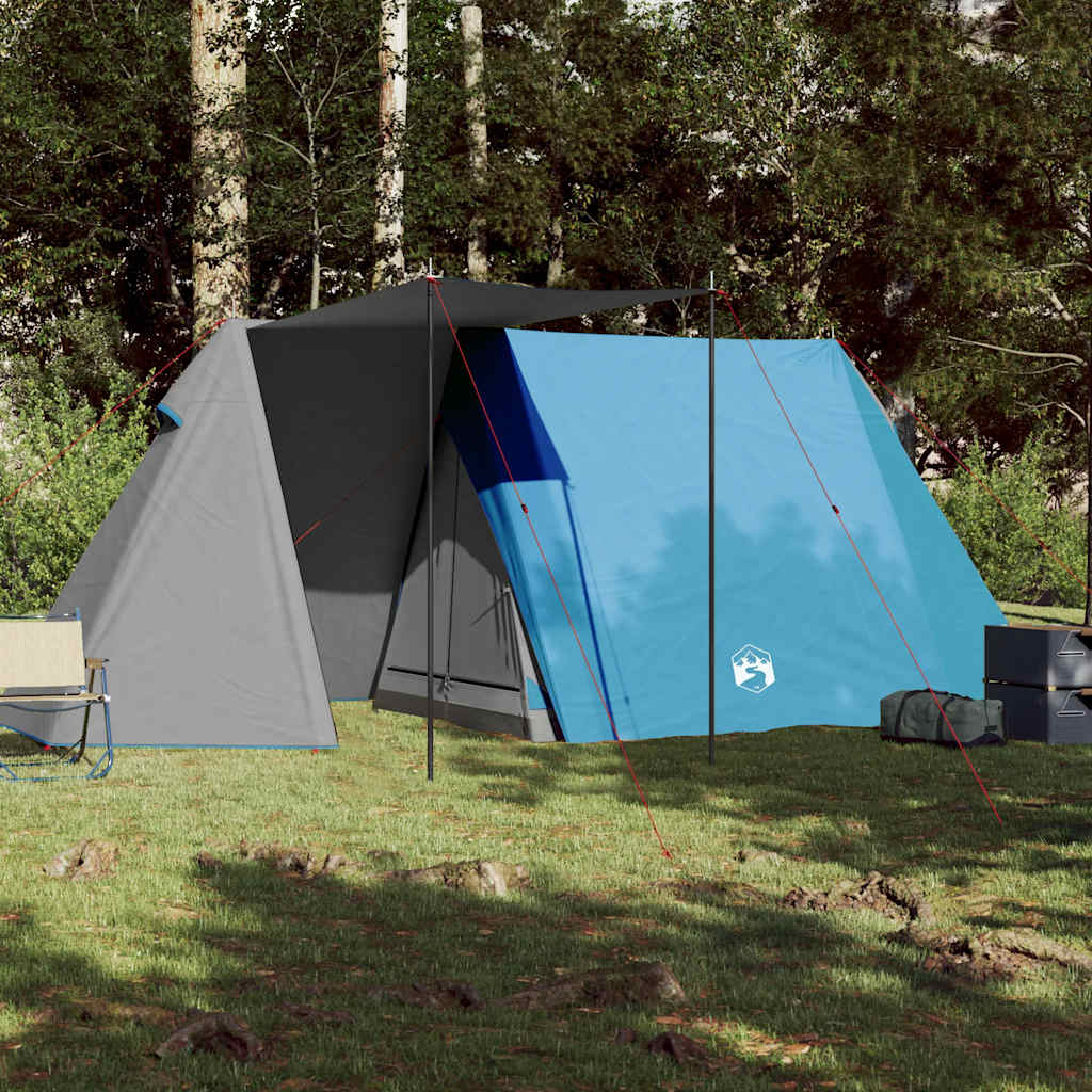vidaXL Camping Tent 3-Person Blue Waterproof