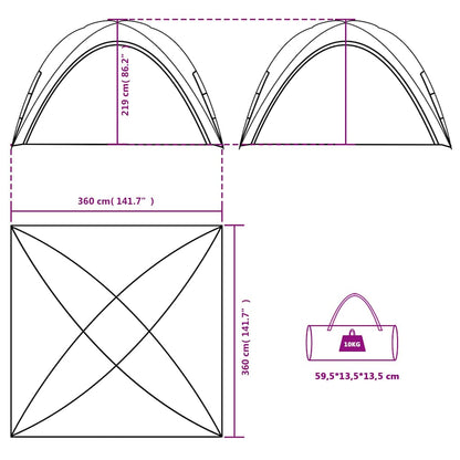 vidaXL Party Tent Green Waterproof