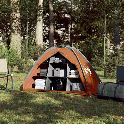 vidaXL Storage Tent 9 Compartments Grey and Orange Waterproof