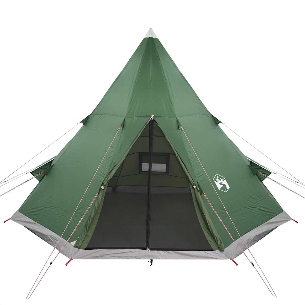 vidaXL Camping Tent Tipi 4-Person Green Waterproof