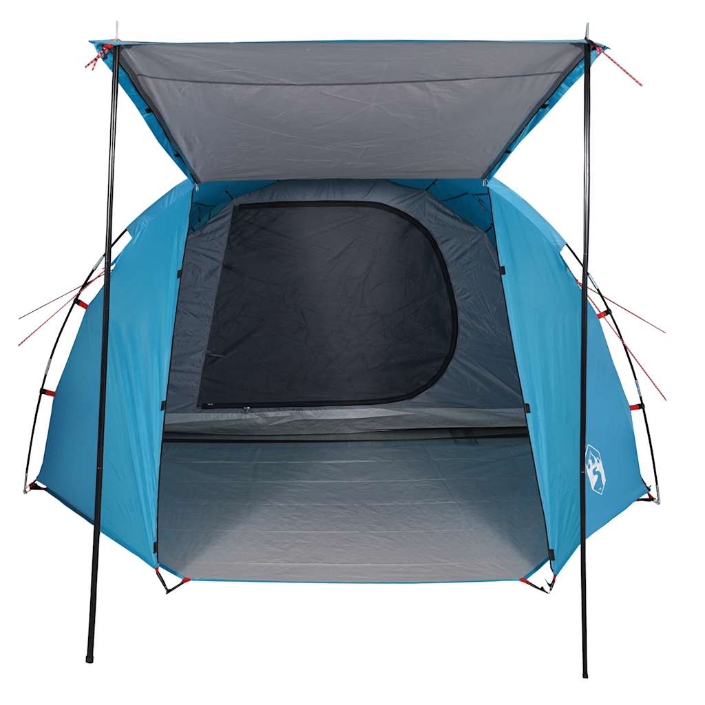vidaXL Camping Tent Tunnel 4-Person Blue Waterproof