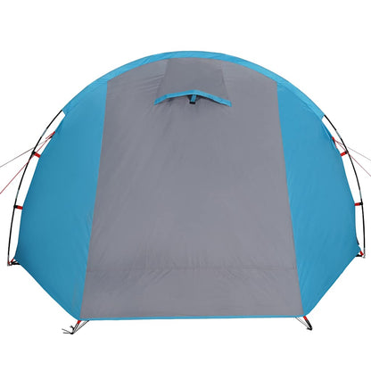 vidaXL Camping Tent Tunnel 4-Person Blue Waterproof