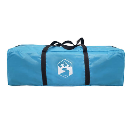 vidaXL Camping Tent with Porch 4-Person Blue Waterproof