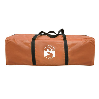 vidaXL Camping Tent with Porch 4-Person Orange Waterproof