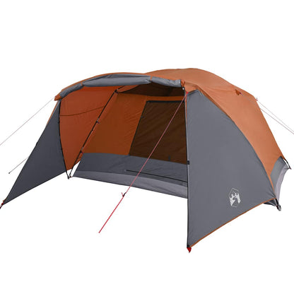 vidaXL Family Tent with Porch 6-Person Orange Waterproof