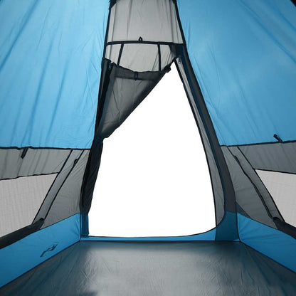 vidaXL Camping Tent Tipi 7-Person Blue Waterproof