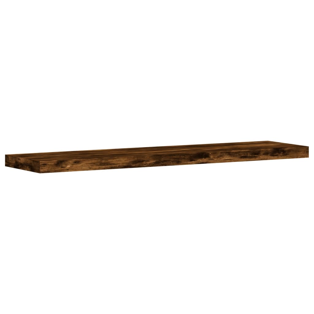 vidaXL Wall Shelves 4 pcs Smoked Oak 40x10x1,5 cm Engineered Wood