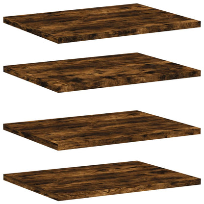 vidaXL Wall Shelves 4 pcs Smoked Oak 40x30x1,5 cm Engineered Wood