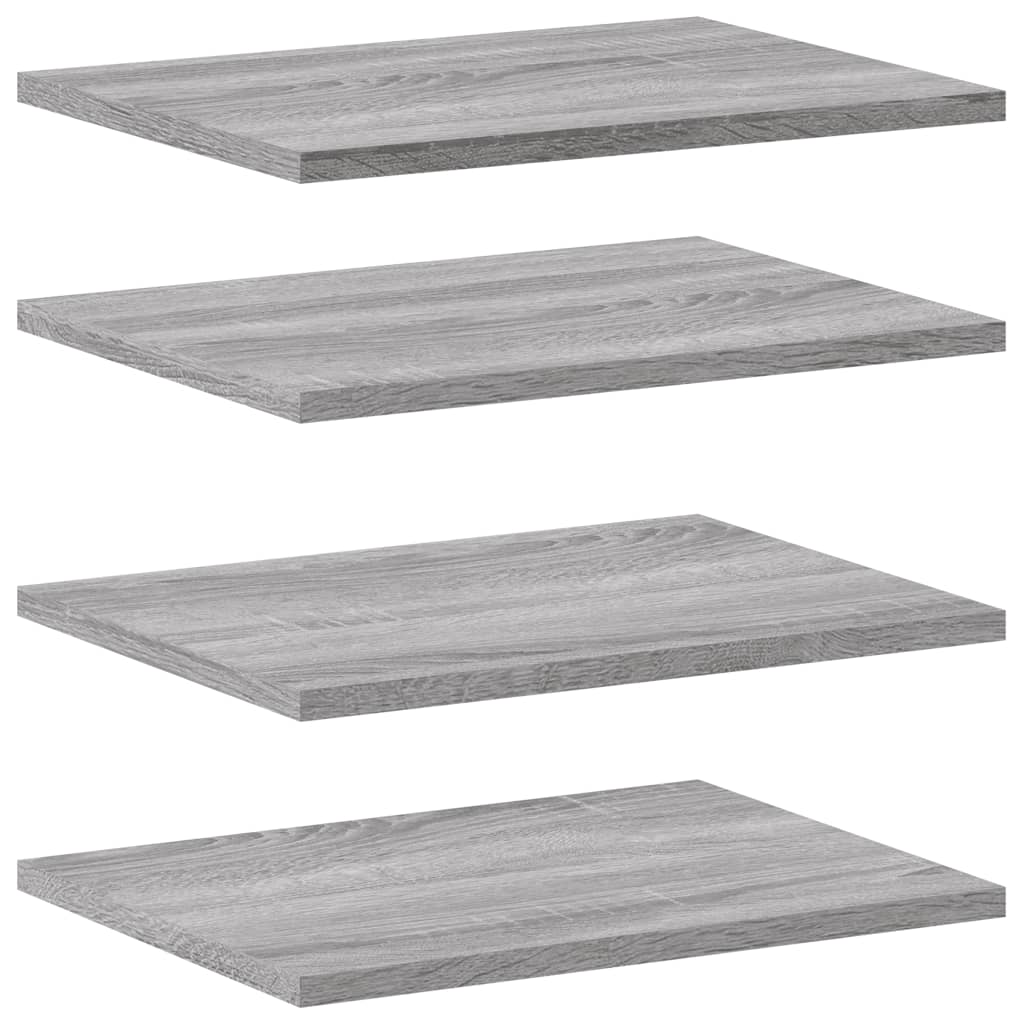 vidaXL Wall Shelves 4 pcs Grey Sonoma 40x30x1,5 cm Engineered Wood