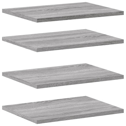 vidaXL Wall Shelves 4 pcs Grey Sonoma 40x30x1,5 cm Engineered Wood