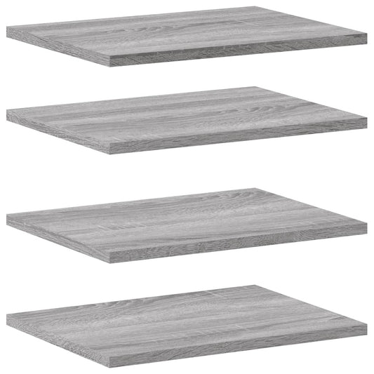 vidaXL Wall Shelves 4 pcs Grey Sonoma 40x30x1,5 cm Engineered Wood