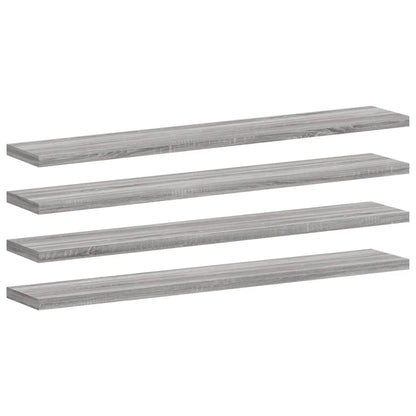 vidaXL Wall Shelves 4 pcs Grey Sonoma 60x10x1,5 cm Engineered Wood