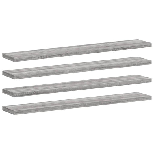 vidaXL Wall Shelves 4 pcs Grey Sonoma 60x10x1,5 cm Engineered Wood